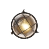 Industriële ronde wandlamp zwart ip44 - noutica
