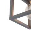 Industriële smart plafondlamp donkergrijs incl. Wifi g95 - cage