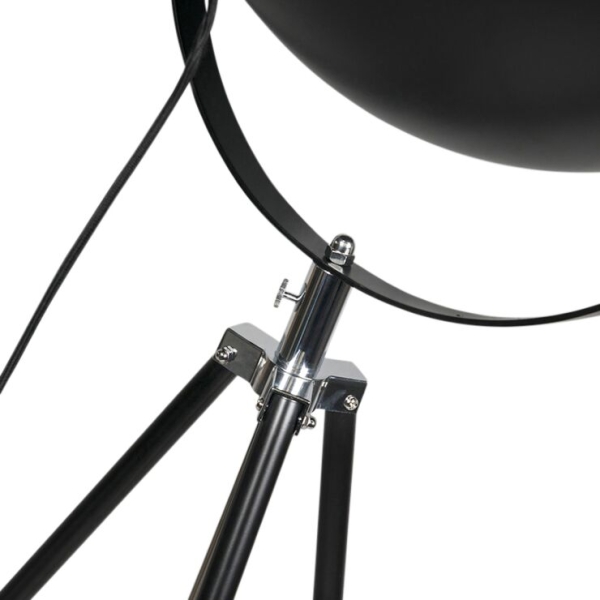 Industriële smart vloerlamp zwart tripod incl. Wifi a60 - magna 50 eglip