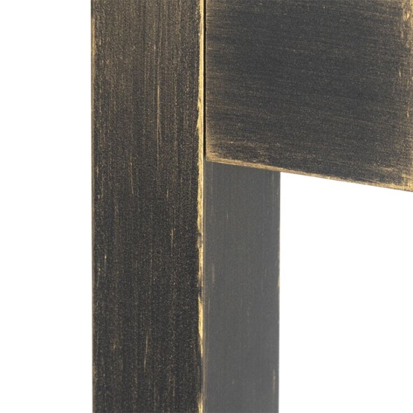 Industriële staande buitenlamp antiek goud 65 cm ip44 - baleno