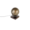 Industriële tafellamp brons met hout - Haicha