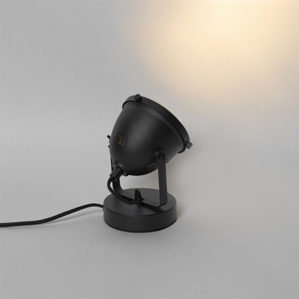Industriële tafellamp zwart 18 cm - emado