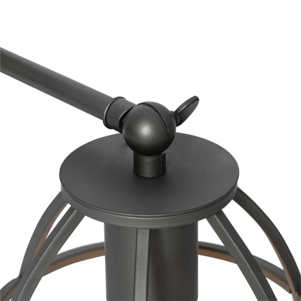 Industriële tafellamp zwart met hout - arthur