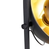 Industriële vloerlamp zwart met goud 3-lichts - magnax