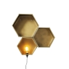Industriële wandlamp brons - comb
