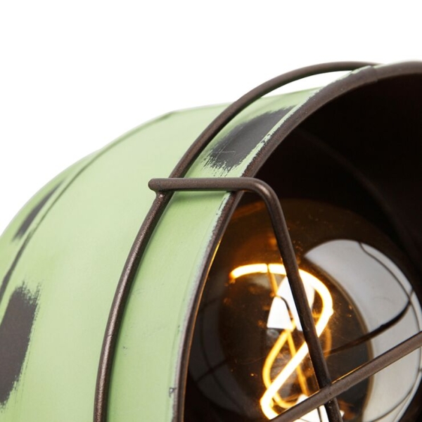 Industriële wandlamp groen 25 cm - barril