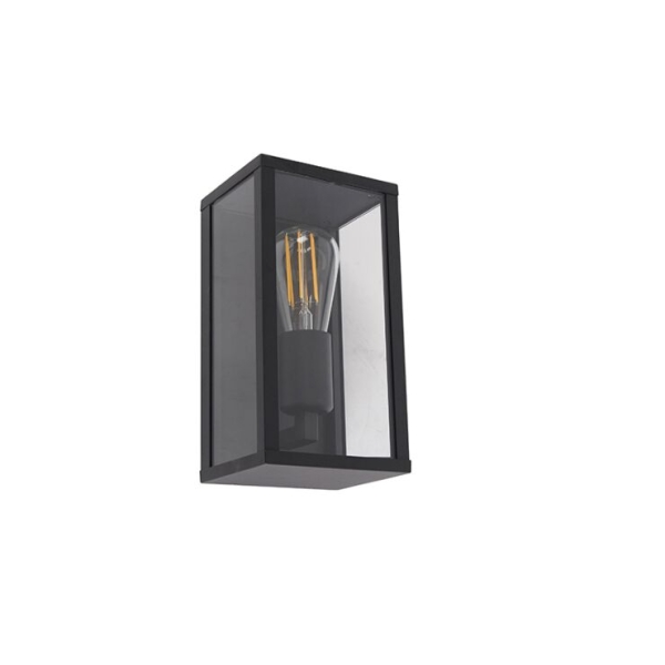 Industriële wandlamp zwart 26 cm ip44 - charlois