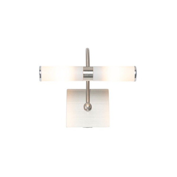 Klassieke badkamer wandlamp staal ip44 2-lichts - bath arc