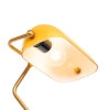 Klassieke notaris vloerlamp brons met amber glas - banker