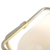 Klassieke notarislamp goud met opaal glas - banker