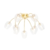 Klassieke plafondlamp goud met glas 9-lichts - Elien