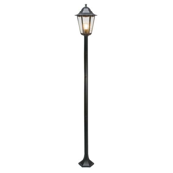 Klassieke staande buitenlamp zwart 170cm ip44 - new orleans 1