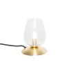 Klassieke tafellamp goud met glas - Elien