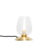 Klassieke tafellamp goud met glas - elien