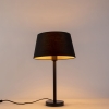 Klassieke tafellamp zwart met zwarte kap 32 cm - simplo