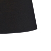 Klassieke vloerlamp zwart verstelbaar met zwart met gouden kap - ladas