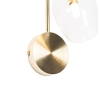 Klassieke wandlamp goud met glas - elien