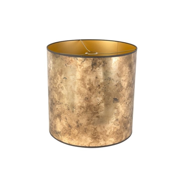 Lampenkap brons 40/40/40 met gouden binnenkant