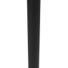 Landelijke buitenlamp zwart met glas 100cm - elza