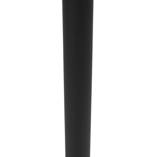 Landelijke buitenlamp zwart met glas 100cm - elza