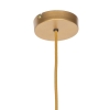Landelijke hanglamp gele velours met riet 60 cm - frills can