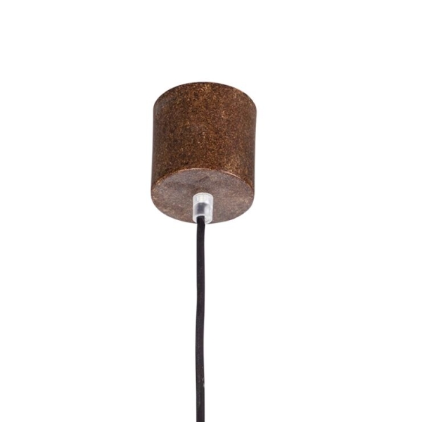 Landelijke hanglamp roestbruin 40cm - kreta