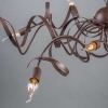 Landelijke kroonluchter bruin 10-lichts - ricciolo