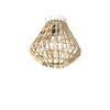 Landelijke plafondlamp bamboe met wit - canna diamond