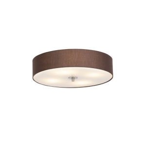 Landelijke plafondlamp bruin 50 cm - Drum