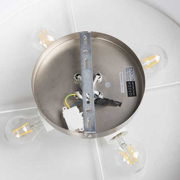 Landelijke plafondlamp wit 50 cm - drum