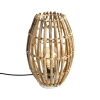 Landelijke tafellamp bamboe met wit - Canna Capsule
