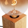 Landelijke tafellamp hout naturel incl. Led g140 - bloc
