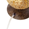 Landelijke tafellamp roestbruin 10 cm - kreta