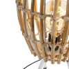 Landelijke tafellamp tripod bamboe met wit - canna capsule
