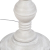 Landelijke vloerlamp grijs met witte plissé kap - classico