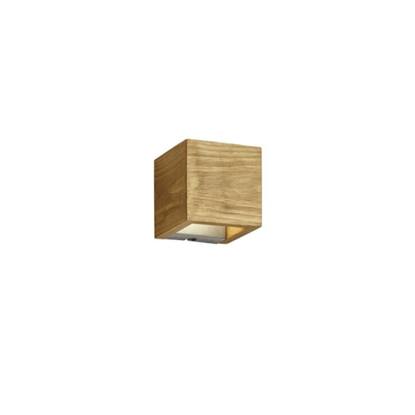 Landelijke wandlamp hout 11 cm incl. Led dimbaar - linc