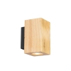 Landelijke wandlamp hout vierkant 2-lichts - Sandy