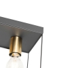 Minimalistische plafondlamp zwart met goud 4-lichts - kodi