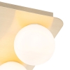 Moderne badkamer plafondlamp messing vierkant 4-lichts - cederic