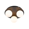 Moderne badkamer plafondlamp zwart 3-lichts - cederic