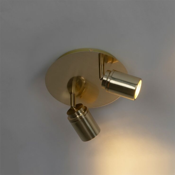 Moderne badkamer spot messing 2-lichts ip44 - ducha