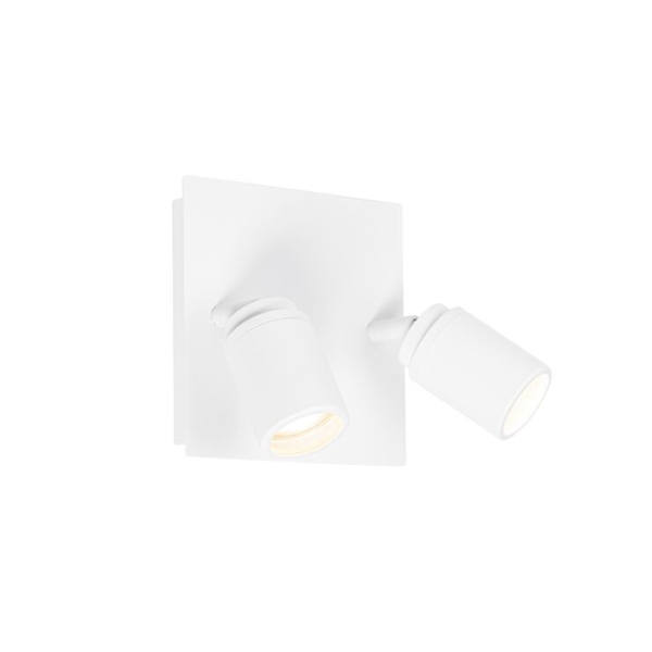 Moderne badkamer spot wit vierkant 2-lichts ip44 - ducha
