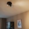 Moderne badkamer spot zwart 2-lichts IP44 - Ducha