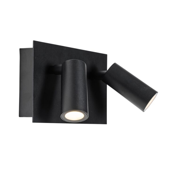 Moderne buiten wandlamp zwart incl. Led 2-lichts ip54 - simon
