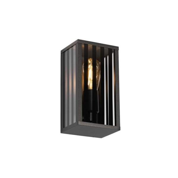 Moderne buiten wandlamp zwart 26 cm ip44 - dijon