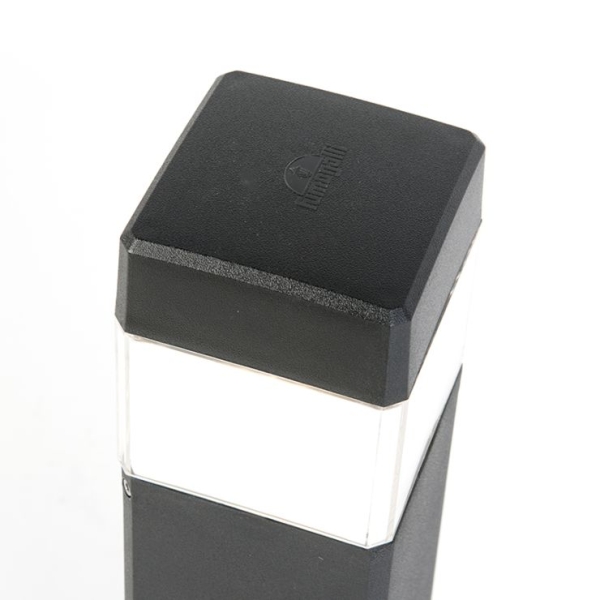 Moderne buitenpaal zwart 80 cm incl. Led ip55 - elisa