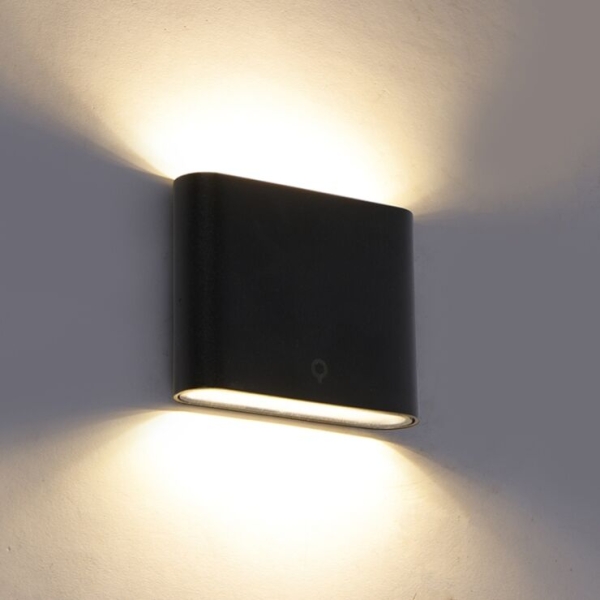 Moderne buitenwandlamp zwart 11