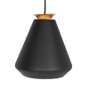 Moderne hanglamp 3-lichts zwart met goud balk - mia