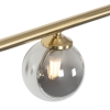 Moderne hanglamp goud 100 cm 5-lichts met smoke glas - athens
