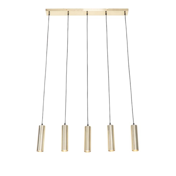 Moderne hanglamp messing 5-lichts - jeana